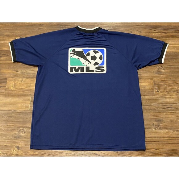 MLS Nike Men’s Tampa Bay Mutiny Soccer Jersey XL Blue 1990’S Vintage White Tag - Picture 6 of 9